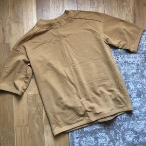 Short sleeve tan sweater-ish from h&m.